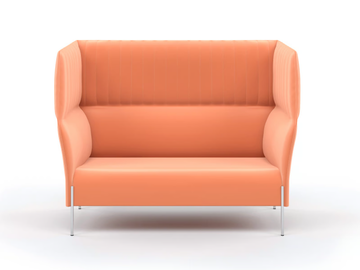 DOLLY CHAT - 2 seater high-back leather sofa by ESTEL GROUP - view 2